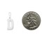 Sterling Silver Initial Letter D Charm Pendant Jewelry 25mm x 9mm